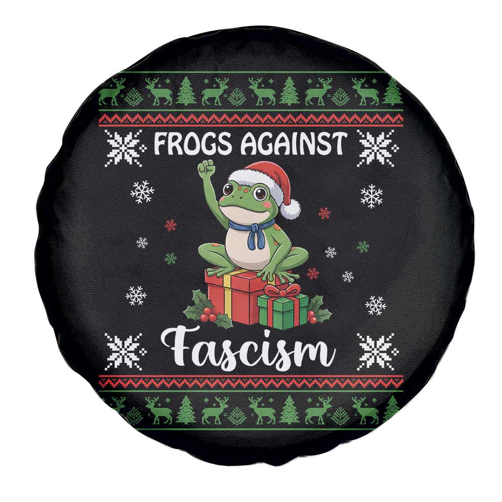 Frogs Against Fascism Ugly Sweater Spare Tire Cover Funny Portland Christmas Frog Gift TS12 Print Your Wear