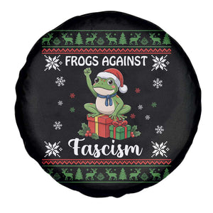 Frogs Against Fascism Ugly Sweater Spare Tire Cover Funny Portland Christmas Frog Gift - Print Your Wear