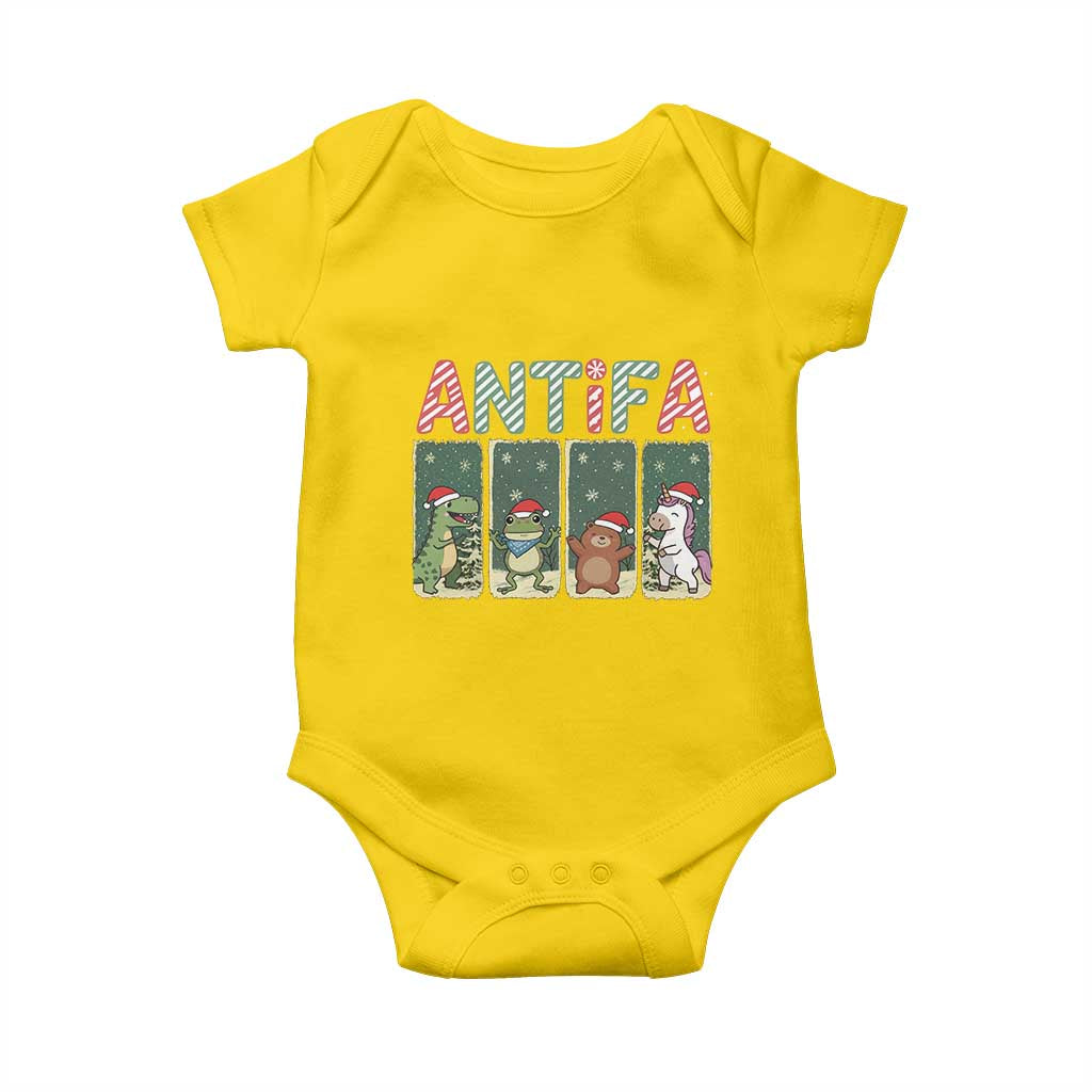 Funny Christmas Frogtifa Baby Onesie Portland Resist Frog Protest TS12 Daisy Print Your Wear