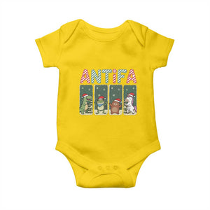 Funny Christmas Frogtifa Baby Onesie Portland Resist Frog Protest - Print Your Wear