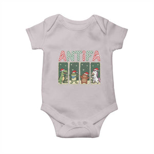 Funny Christmas Frogtifa Baby Onesie Portland Resist Frog Protest TS12 Ice Gray Print Your Wear
