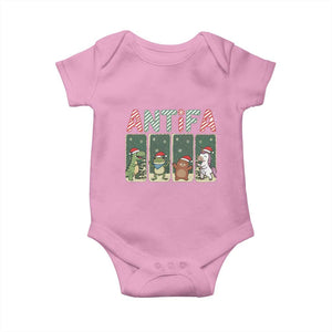 Funny Christmas Frogtifa Baby Onesie Portland Resist Frog Protest TS12 Light Pink Print Your Wear