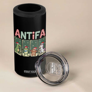 Funny Christmas Frogtifa 4 in 1 Can Cooler Tumbler Portland Resist Frog Protest TS12 Print Your Wear