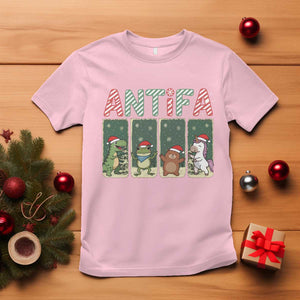 Funny Christmas Frogtifa T Shirt Portland Resist Frog Protest TS12 Light Pink Print Your Wear