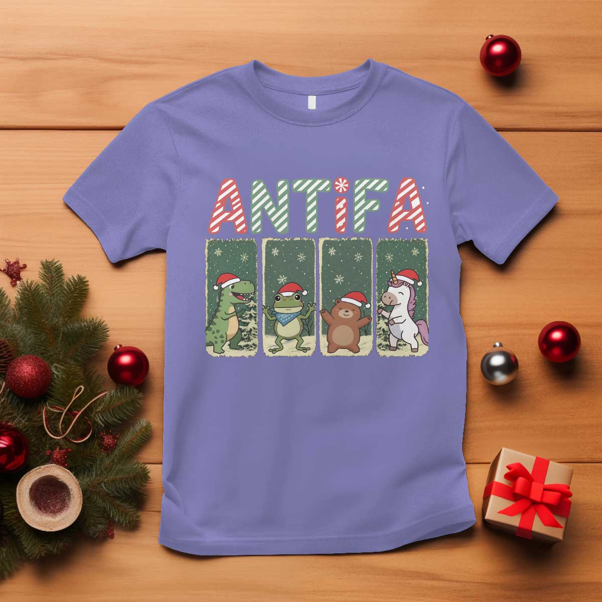 Funny Christmas Frogtifa T Shirt Portland Resist Frog Protest TS12 Violet Print Your Wear