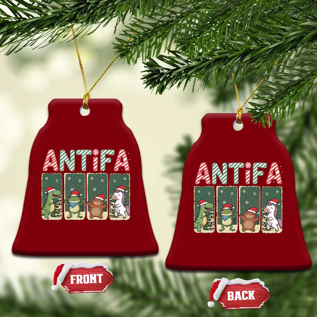 Funny Xmas Frogtifa Ceramic Ornament Portland Resist Frog Protest - Print Your Wear