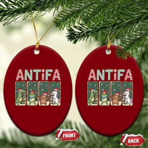 Funny Xmas Frogtifa Ceramic Ornament Portland Resist Frog Protest TS12 Print Your Wear