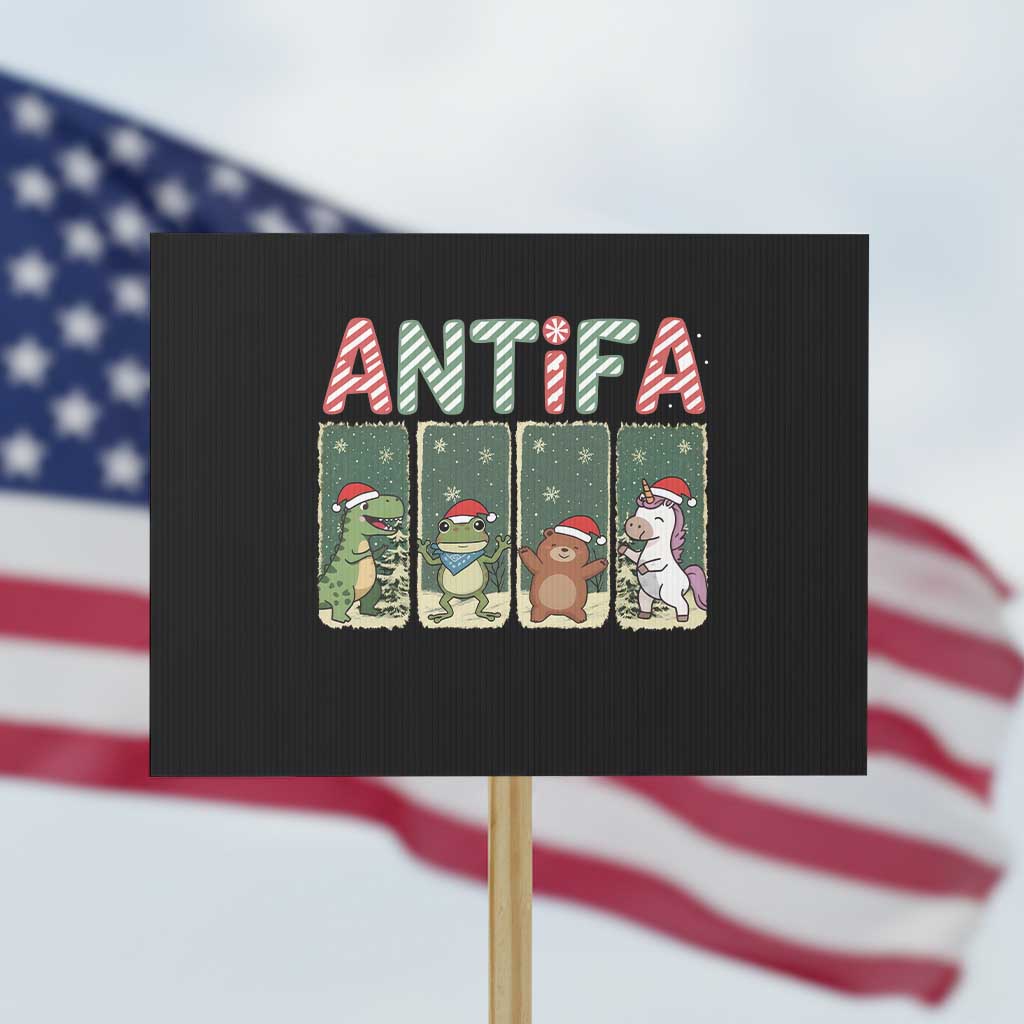 Funny Christmas Frogtifa Protest Sign Portland Resist Frog Protest TS12 Horizontal 18