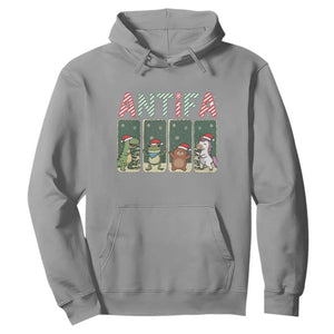 Funny Christmas Frogtifa Hoodie Portland Resist Frog Protest - Print Your Wear
