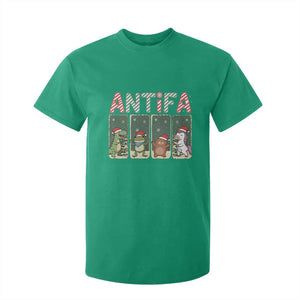 Funny Christmas Frogtifa T Shirt For Kid Portland Resist Frog Protest - Print Your Wear