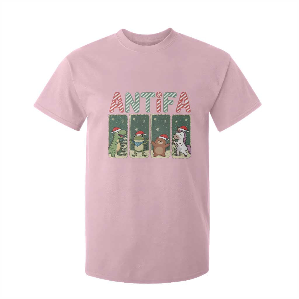 Funny Christmas Frogtifa T Shirt For Kid Portland Resist Frog Protest TS12 Light Pink Print Your Wear