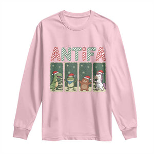 Funny Christmas Frogtifa Long Sleeve Shirt Portland Resist Frog Protest TS12 Light Pink Print Your Wear