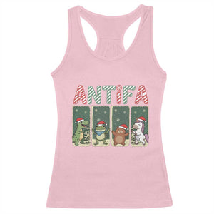 Funny Christmas Frogtifa Racerback Tank Top Portland Resist Frog Protest - Print Your Wear
