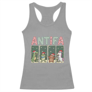 Funny Christmas Frogtifa Racerback Tank Top Portland Resist Frog Protest - Print Your Wear