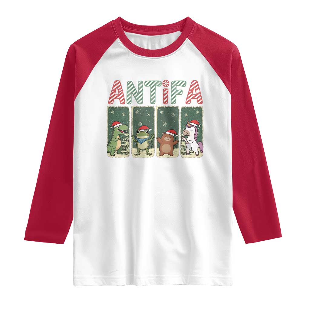 Funny Christmas Frogtifa Raglan Shirt Portland Resist Frog Protest TS12 White Red Print Your Wear