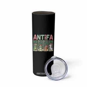 Funny Christmas Frogtifa Skinny Tumbler Portland Resist Frog Protest - Print Your Wear
