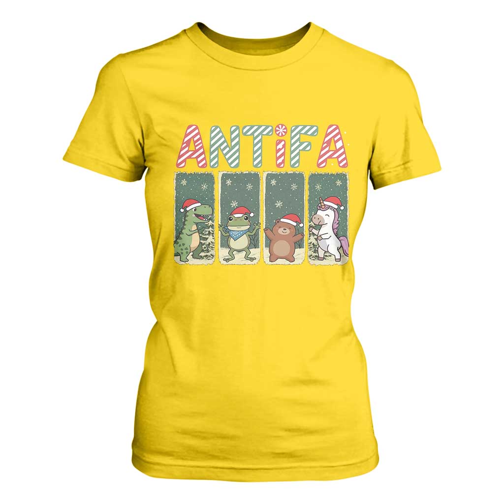 Funny Christmas Frogtifa T Shirt For Women Portland Resist Frog Protest TS12 Daisy Print Your Wear