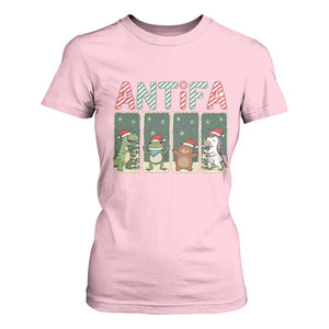 Funny Christmas Frogtifa T Shirt For Women Portland Resist Frog Protest TS12 Light Pink Print Your Wear
