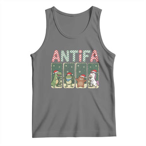 Funny Christmas Frogtifa Tank Top Portland Resist Frog Protest TS12 Black Heather Print Your Wear