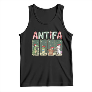 Funny Christmas Frogtifa Tank Top Portland Resist Frog Protest TS12 Black Print Your Wear