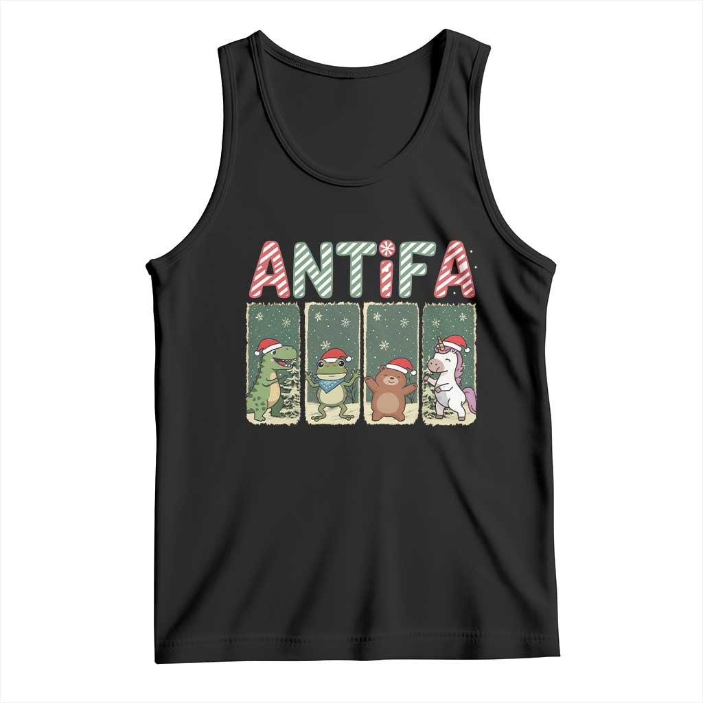 Funny Christmas Frogtifa Tank Top Portland Resist Frog Protest - Print Your Wear