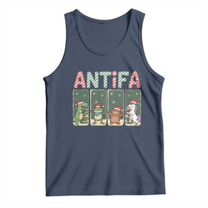 Funny Christmas Frogtifa Tank Top Portland Resist Frog Protest TS12 Navy Print Your Wear
