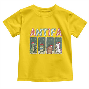 Funny Christmas Frogtifa Toddler T Shirt Portland Resist Frog Protest - Print Your Wear