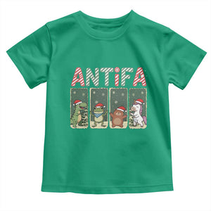 Funny Christmas Frogtifa Toddler T Shirt Portland Resist Frog Protest - Print Your Wear