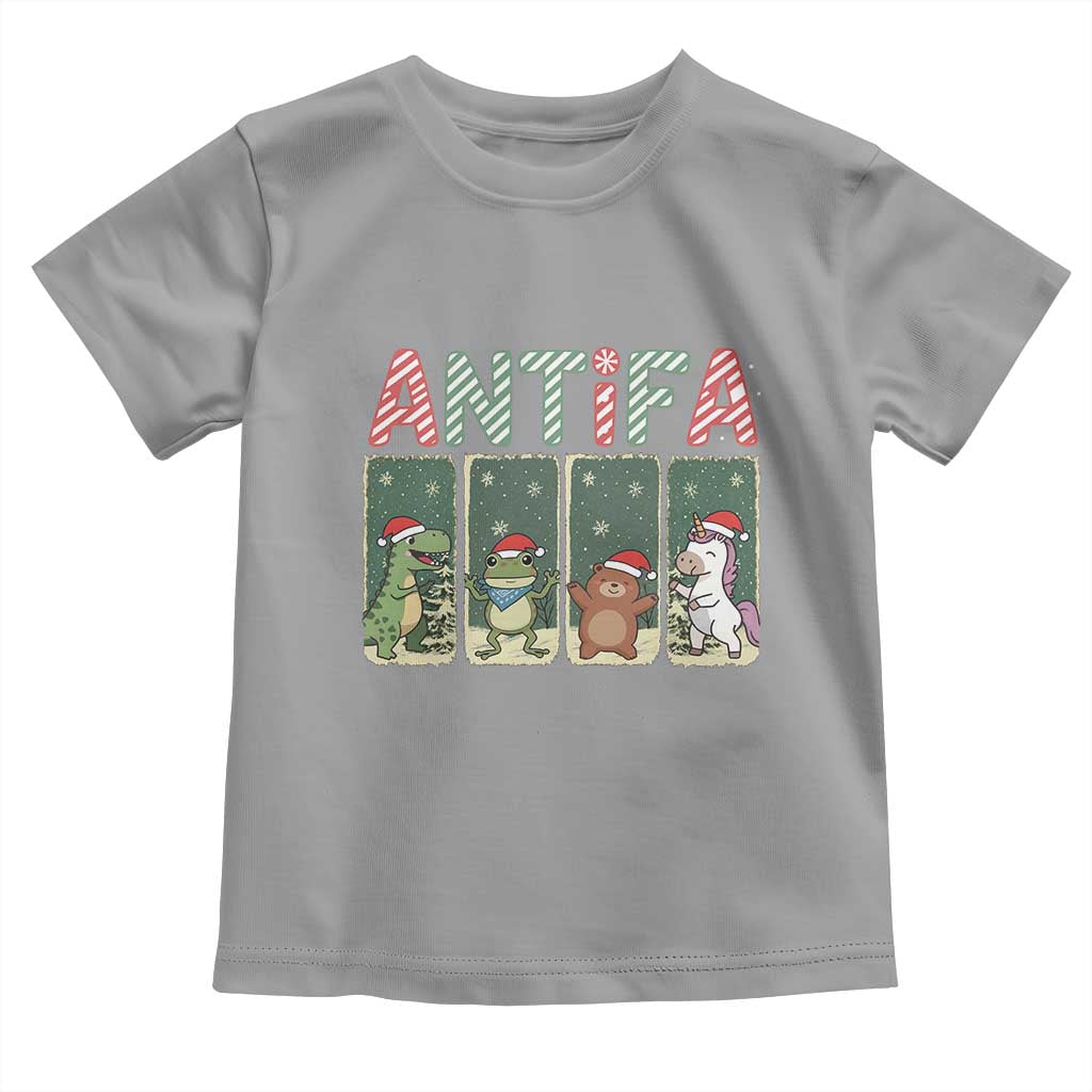 Funny Christmas Frogtifa Toddler T Shirt Portland Resist Frog Protest TS12 Sport Gray Print Your Wear