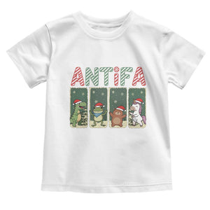 Funny Christmas Frogtifa Toddler T Shirt Portland Resist Frog Protest TS12 White Print Your Wear