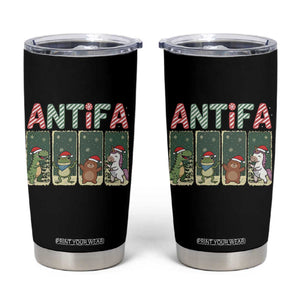 Funny Christmas Frogtifa Tumbler Cup Portland Resist Frog Protest - Print Your Wear