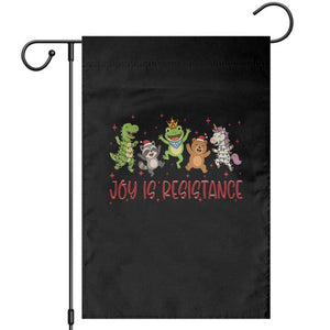 Joy Is Resistance Garden Flag Funny Portland Frog Protest Christmas Gift TS12 Black Print Your Wear