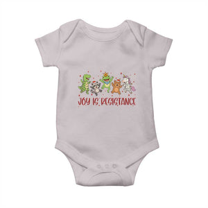 Joy Is Resistance Baby Onesie Funny Portland Frog Protest Christmas Gift - Print Your Wear