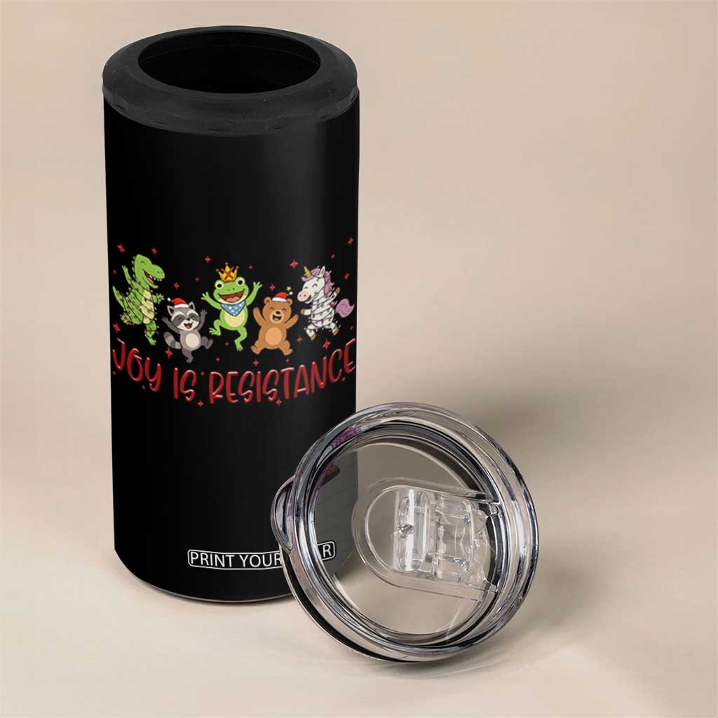 Joy Is Resistance 4 in 1 Can Cooler Tumbler Funny Portland Frog Protest Christmas Gift TS12 Print Your Wear