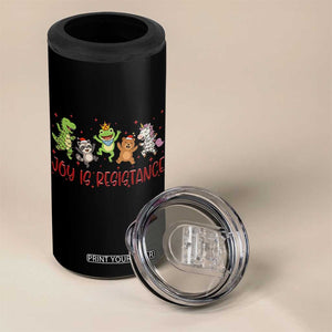 Joy Is Resistance 4 in 1 Can Cooler Tumbler Funny Portland Frog Protest Christmas Gift TS12 Print Your Wear