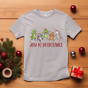 Joy Is Resistance T Shirt Funny Portland Frog Protest Christmas Gift - Print Your Wear