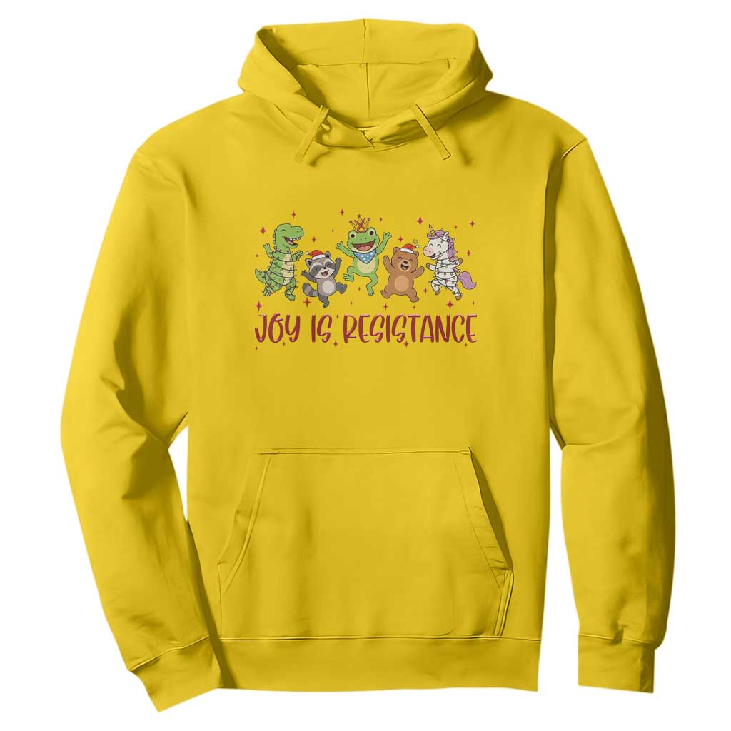 Joy Is Resistance Hoodie Funny Portland Frog Protest Christmas Gift TS12 Daisy Print Your Wear