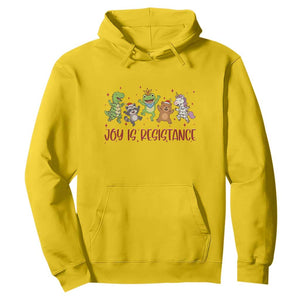 Joy Is Resistance Hoodie Funny Portland Frog Protest Christmas Gift - Print Your Wear