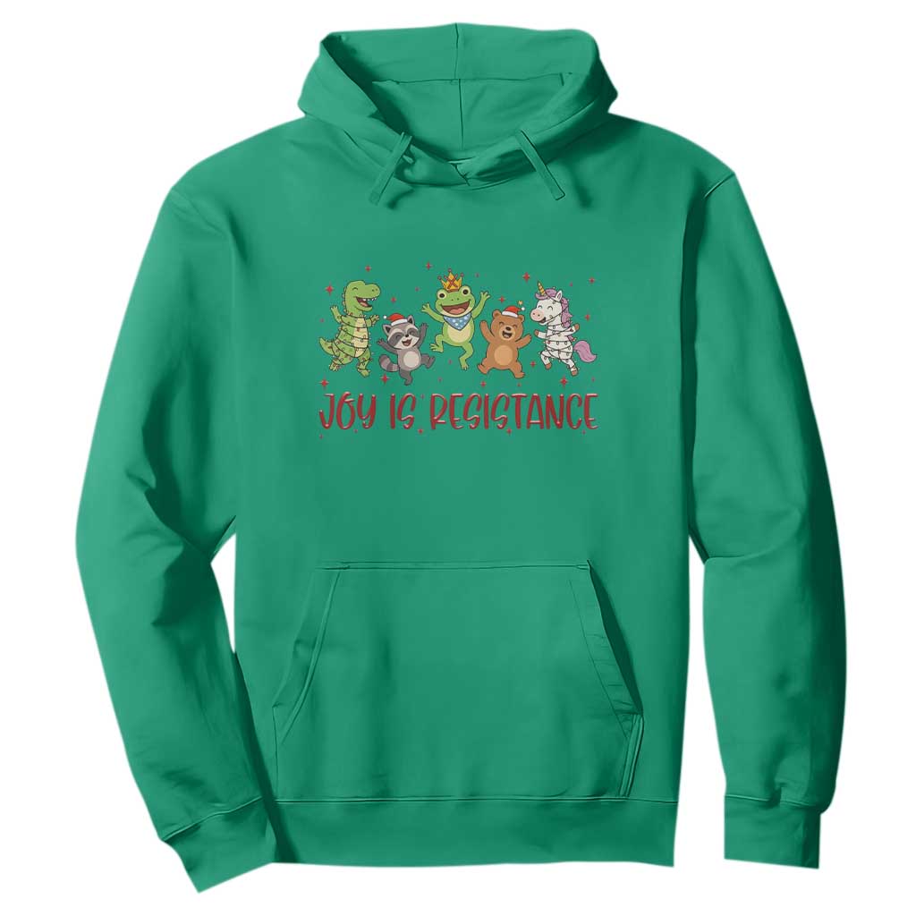 Joy Is Resistance Hoodie Funny Portland Frog Protest Christmas Gift TS12 Irish Green Print Your Wear