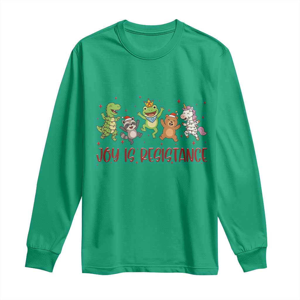 Joy Is Resistance Long Sleeve Shirt Funny Portland Frog Protest Christmas Gift TS12 Irish Green Print Your Wear