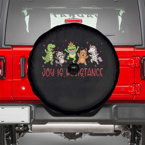 Joy Is Resistance Spare Tire Cover Funny Portland Frog Protest Christmas Gift - Print Your Wear