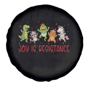 Joy Is Resistance Spare Tire Cover Funny Portland Frog Protest Christmas Gift - Print Your Wear