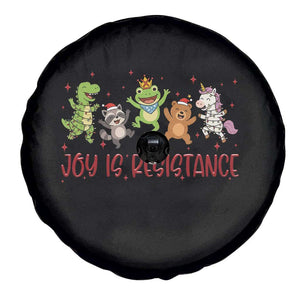 Joy Is Resistance Spare Tire Cover Funny Portland Frog Protest Christmas Gift - Print Your Wear