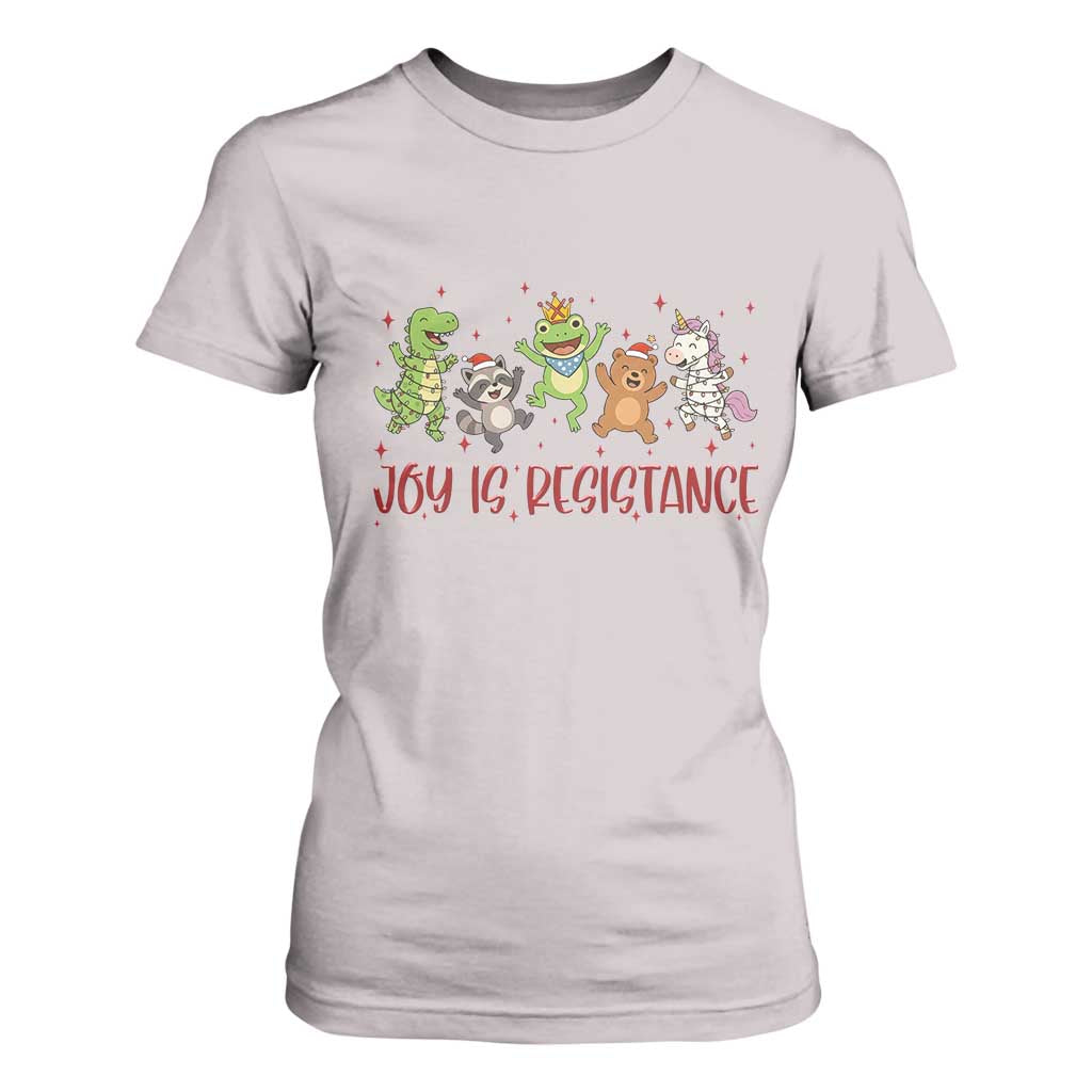 Joy Is Resistance T Shirt For Women Funny Portland Frog Protest Christmas Gift TS12 Ice Gray Print Your Wear