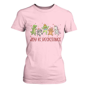 Joy Is Resistance T Shirt For Women Funny Portland Frog Protest Christmas Gift TS12 Light Pink Print Your Wear