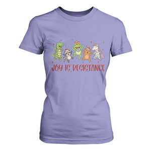 Joy Is Resistance T Shirt For Women Funny Portland Frog Protest Christmas Gift - Print Your Wear