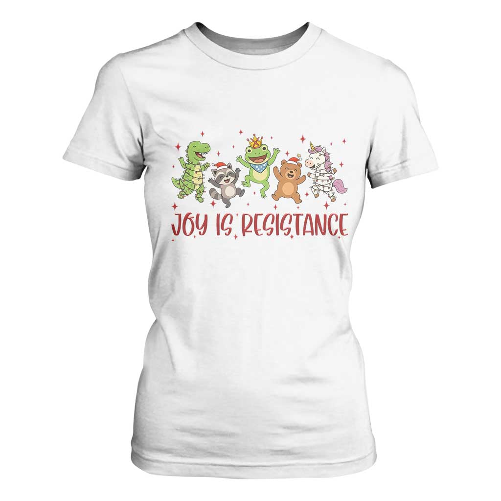 Joy Is Resistance T Shirt For Women Funny Portland Frog Protest Christmas Gift TS12 White Print Your Wear