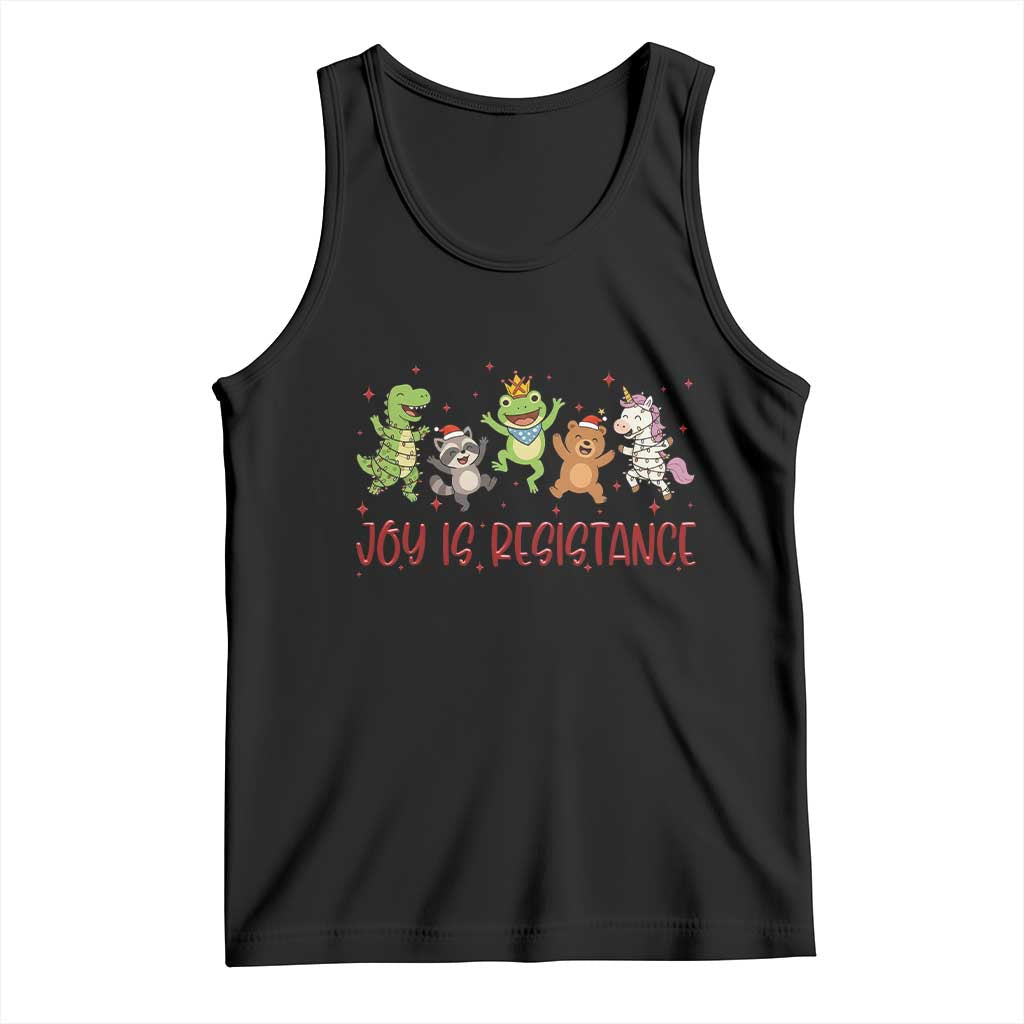 Joy Is Resistance Tank Top Funny Portland Frog Protest Christmas Gift - Print Your Wear