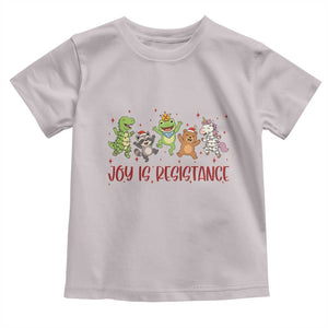 Joy Is Resistance Toddler T Shirt Funny Portland Frog Protest Christmas Gift - Print Your Wear