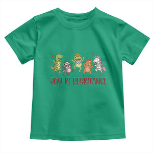Joy Is Resistance Toddler T Shirt Funny Portland Frog Protest Christmas Gift - Print Your Wear